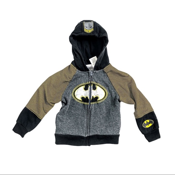 Batman Toddler Black & Yellow Full Zip Hoodie - Picture 13 of 13